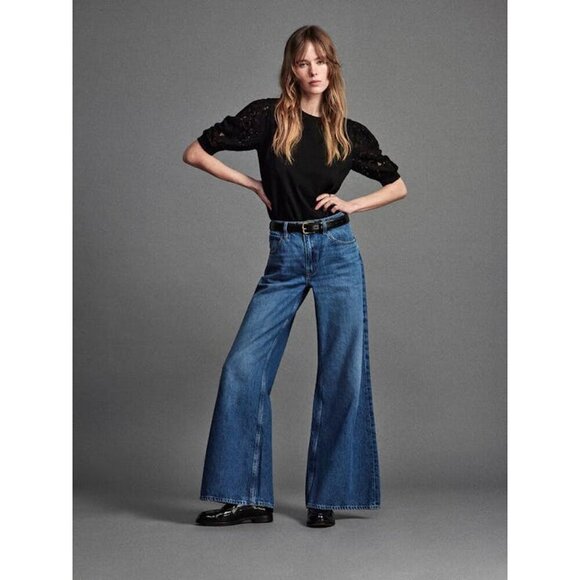 Frame Denim Denim - FRAME MERIBEL WIDE LEG FLARE SLIM FIT JEANS 26